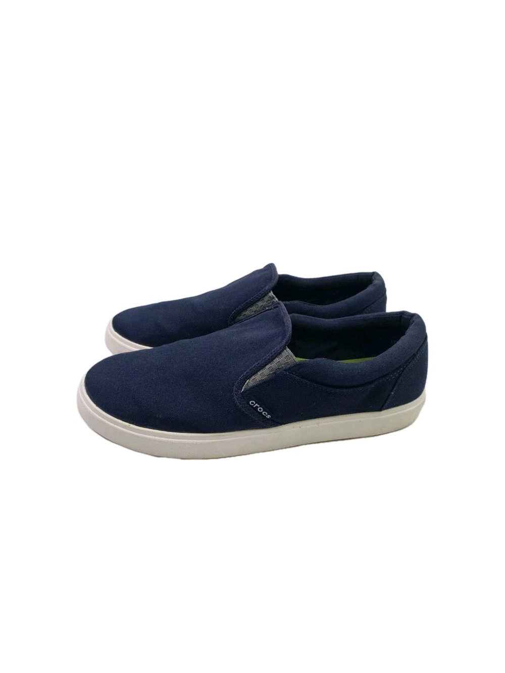 CROCS Men's Slip-On Loafers in Navy with White Sole Size 9